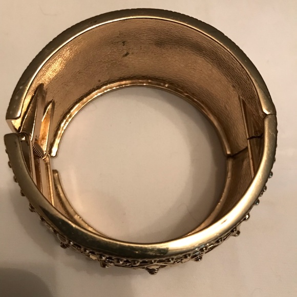 Gold color bracelet. Approx 2” wide. - Picture 2 of 3